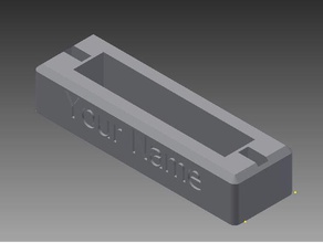 desk plaque office custom flash drive pencil storage 3d print model - Mito3D