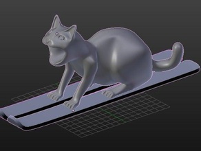 esquí gato art cat el 3d print model - Mito3D
