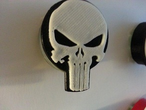 punisher badge leash cover accessories 3d print model - Mito3D