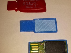 temel özel usb bellek sandisk cruzer blade bilgisayar taban parçası sürücü bölüm sopa başparmak thumbdrive 3d print model - Mito3D