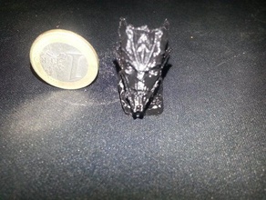 gargoyle head sample 236in - 6cm supports sculptures 3d print model - Mito3D