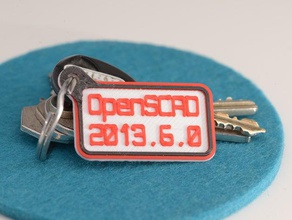 customizer openscad version key chain easy keychain multicolor script test useful 3d print model - Mito3D