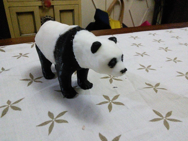 panda a doppia estrusione animali carino dual dualstrusion 3D print model - Mito3D