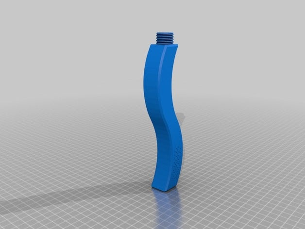 simple shower head curved bathroom bath spray 3D print model - Mito3D