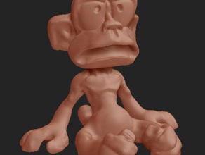 tecnoscimmiati monkey toys & games ape mascotte scimmia sculpture stand tecnoscimmiato toy 3d print model - Mito3D