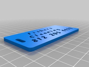 fisher Gepäck-label - Organisation kundengebundene 3d print model - Mito3D