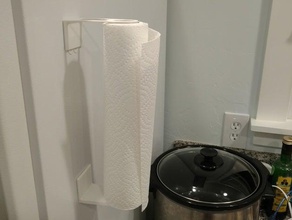 flexible paper towel roll holder 3d printing pla 3d print model - Mito3D