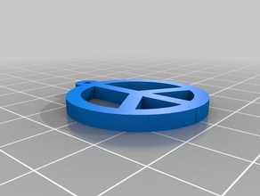 peace-Zeichen - Zubehör keychain Halskette Frieden 3d print model - Mito3D