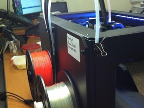 replicator 2 second spool filament holder clip 3d printer accessories upgrade part pla tube 3d print model - Mito3D