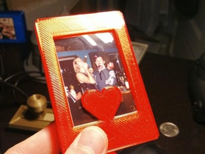 instax mini, confezione da 6 frame caso - cuore di copertura la fotocamera fotogramma fuji mini foto fotografia a photo san valentino il giorno regali 3d print model - Mito3D