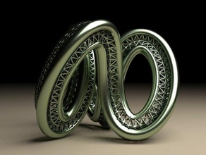 toro art arte da matemática 3d Impressora a torus knot 3d print model - Mito3D