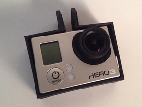 gopro hero3 frame reversed camera accessory mount 3d print model - Mito3D