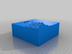la zone 51 de topographie terrain 3d print model - Mito3D