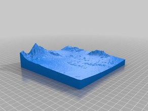 area 51, nevada yakınlarındaki sonra arıyorum test aralığı arazi topografya 3d print model - Mito3D