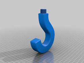 semplice soffione doccia a forma di punto interrogativo bagno 3d print model - Mito3D