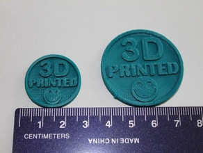 Impreso en 3d de la moneda impresión art modelo ornamento parte supportless prueba 3d print model - Mito3D
