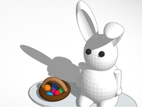 easter bunny creatures animals brookwood cute dalelio tinkercad wes 3d print model - Mito3D