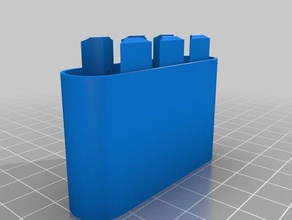4x1 bateria aa titular caso recipientes a caixa de beta personalizado 3d print model - Mito3D