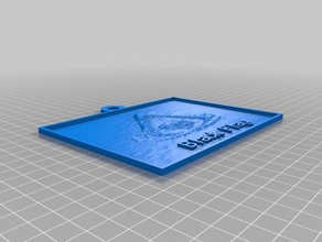 siyah bayrak 2d sanat özelleştirilmiş 3d print model - Mito3D