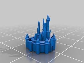 walt disney world's cinderella castle buildings & structures attractions cool world 3d print model - Mito3D