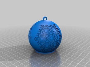 meine angepassten durchscheinenden Schneeflocke ornament math Kunst 3d print model - Mito3D