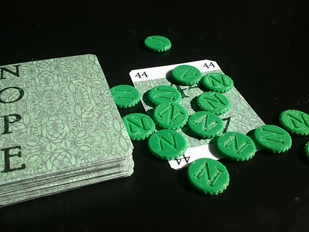 nope 3-8 player card game games bet betting cardgame cardgames cards gamble gambling nothanks no thanks players risk token tokens 3D print model - Mito3D