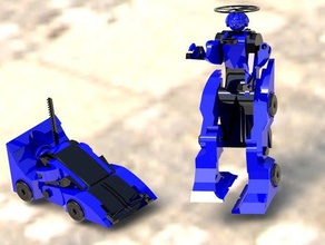 gorro transformador modelo robôs figura de ação autobot carro develop3d desenvolver 3d lançador hélice robô brinquedo spin giratório 3d print model - Mito3D