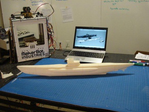 küvet u-boat araç deney model alt denizaltı oyuncak 3d print model - Mito3D