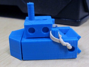 Paddel-Boot Spielzeug & Spiele Boot elastic-band paddlewheel Gummi-band 3d print model - Mito3D