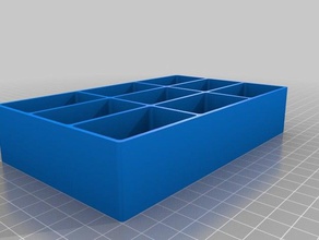 fresa de topo, organizador 3x3 fina recipientes personalizado 3d print model - Mito3D