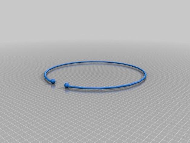 basic circlet accessories necklace 3D print model - Mito3D
