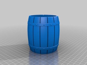 Fass Container container cup Holz 3d print model - Mito3D