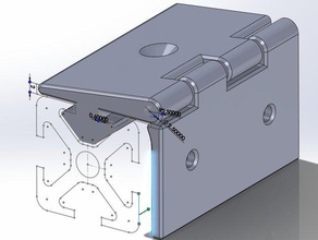 Scharnier anpassbare Profil-system Profil system 3d print model - Mito3D