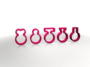 contorno de anéis da coleção jóias anel 3d print model - Mito3D