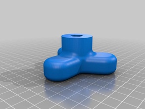 un quarto di pollice dado manopola altri 3d print model - Mito3D