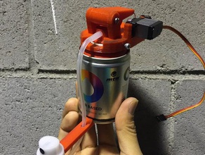 spray paint-extender flone Drohne diy graffiti montana quadcopter servo spray-Farbe 3d print model - Mito3D