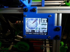 mendelmax lcd touchscreen caso de montagem 3d impressão tft ulcd-32 pt 3d print model - Mito3D