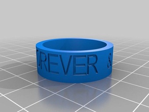 br forever always rings customized 3d print model - Mito3D