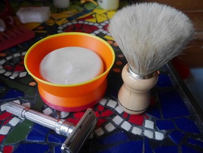 sapone da barba titolare - parametrico bagno customizer openscad la rasatura il 3d print model - Mito3D