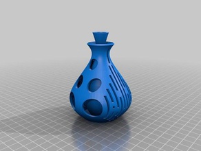 vase vertikale stribes Dekor design Blume Blumen-vase rose 3d print model - Mito3D
