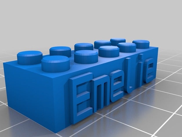 emelie blok Bau-Spielzeug kundengebundene 3D print model - Mito3D