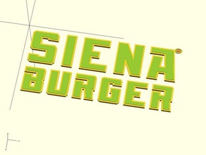 10 siena burger işaretler ve logolar 3d logosu banner cd insegna lettere mektuplar logo puck3d 3d print model - Mito3D