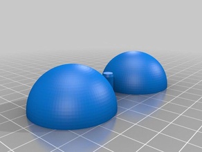 40 mm radius Kugel-Hälften Modelle kundengebundene 3d print model - Mito3D