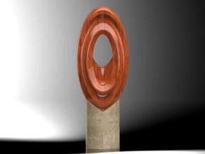 ellipsoidal object sculptures ellipse 3d print model - Mito3D