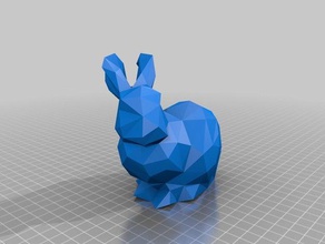 low-poly-bunny 3d-drucken low-poly 3d print model - Mito3D