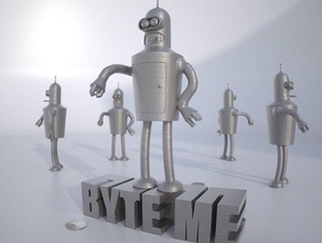 bender bükme rodr guez heykeller bitsfrombytes serin komik futurama gelecek robot heykel oyuncak 3d print model - Mito3D
