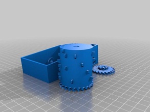 caja musica aldea digital mecânico brinquedos personalizado 3d print model - Mito3D