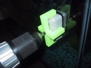 rechteckige drill adapter magfloat aquarium Glasreiniger Maschine tools openscad 3d print model - Mito3D