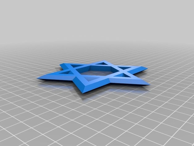 ninja yıldızı david jewriken spor ve açık hava shuriken yıldız atma 3D print model - Mito3D
