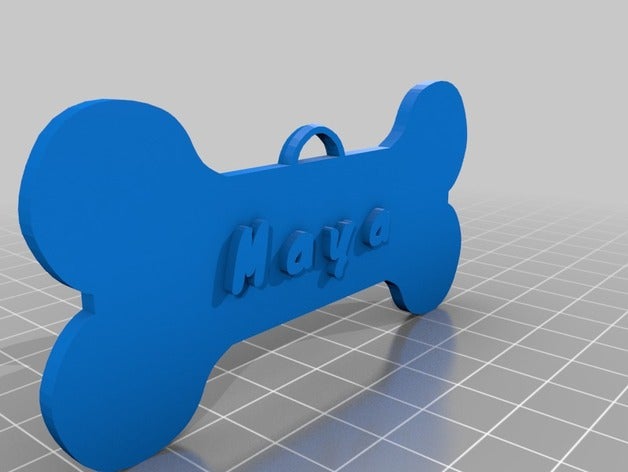 il mio personalizzato dog tag maya 2 gli animali domestici su misura 3D print model - Mito3D